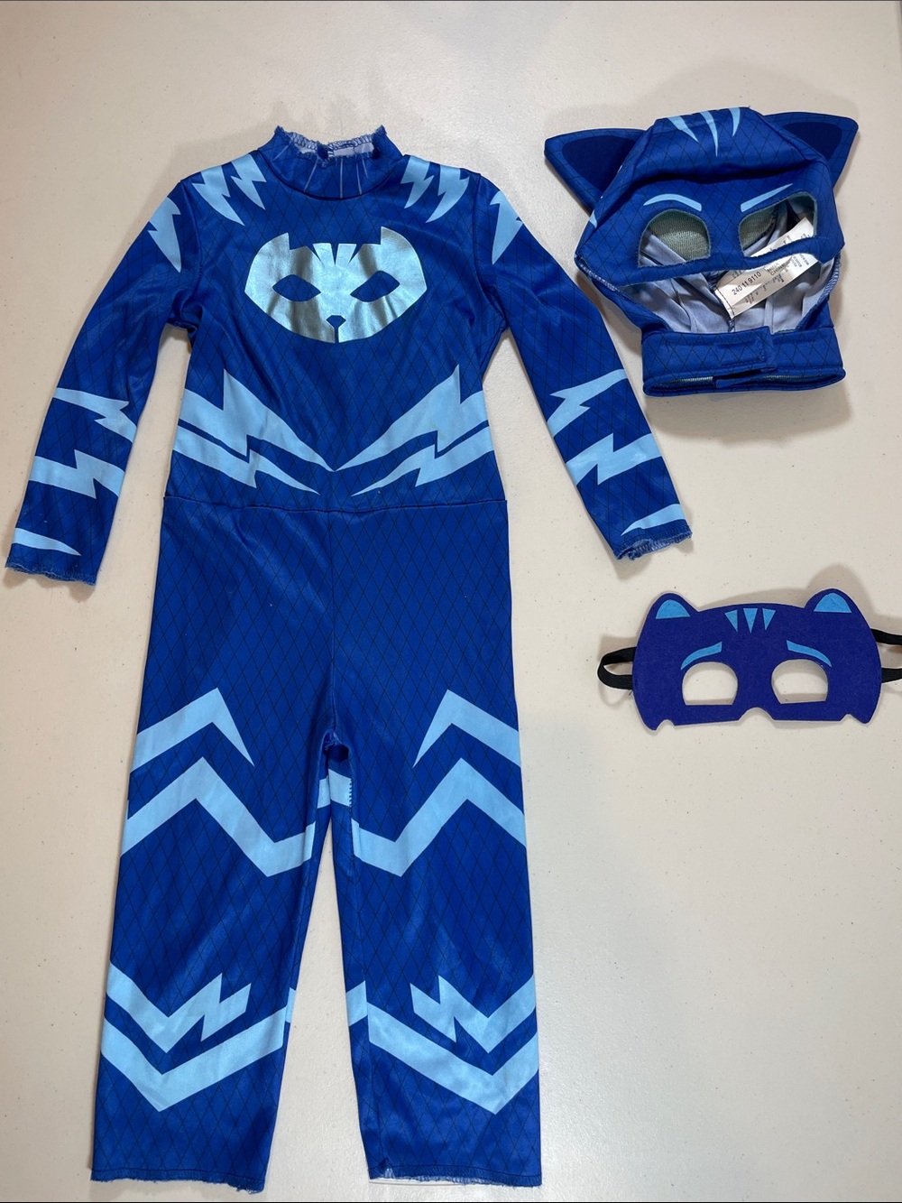 PJ Masks Catboy Costume Toddler 2T Blue Jumpsuit Headpiece Mask Halloween